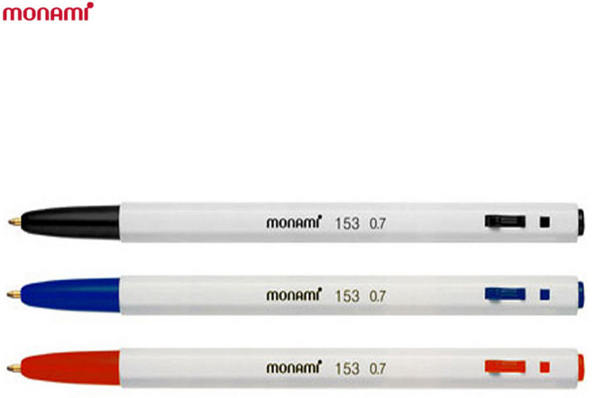 모나미 153 스틱 유성볼펜 0.7mm x 12p, 청색, 1개