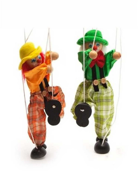 마리오네트 줄인형 인형극 광대 삐에로 공연 연극 인형, 그린