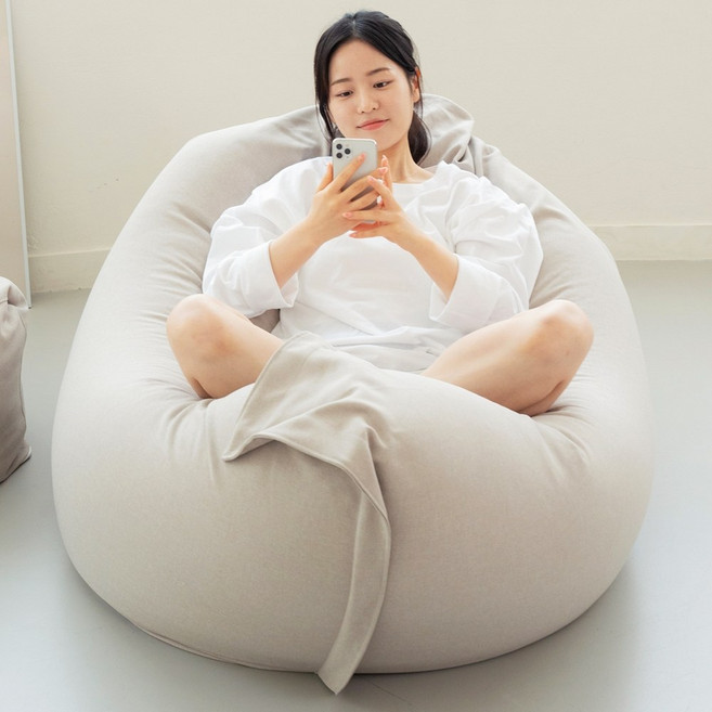 리누 린온빈백 대형 빈백 소파 1인 2인, 오트밀
