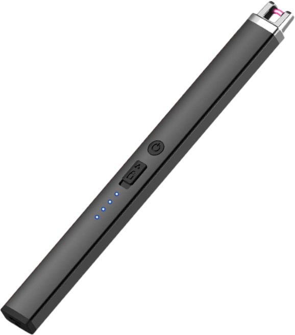178小舖 USB充電式電弧點火器, 直棒款-黑, 1個