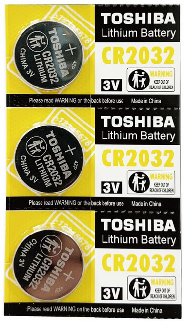 【TOSHIBA】東芝 鈕扣型鋰電池 水銀電池 CR2032, 1個, 3個裝