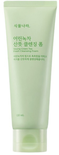 식물나라 어린녹차 산뜻 클렌징 폼, 3개, 120ml