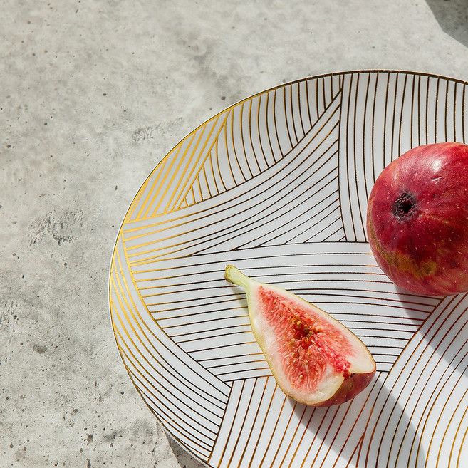 빈센트 웨이브 골드 고급 일회용접시 19cm 파티 행사 접시, 1개, 10개입