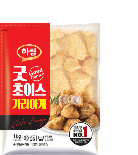 공식 하림 가라아게 1kg 1봉 + 하림 안심꿔바로우 450g 1봉, 2개