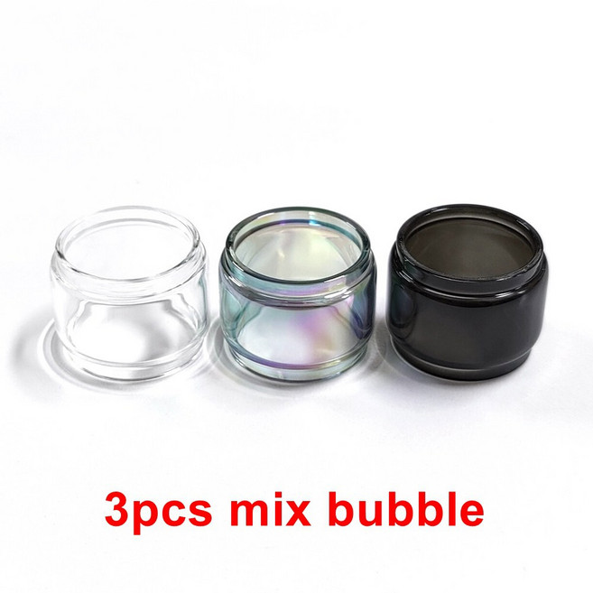 GEEK Zeus X 유리/듀얼/Subohm /SE/메쉬 RTA/탱크 교체 스트레이트 버블 유리용 10/5/3/2pcs Hong Glass, Zeus Subohm SE, 3pcs mix color glass