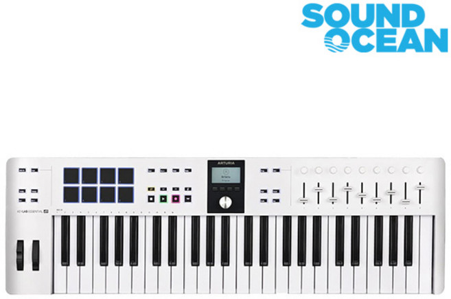 아투리아 미디컨트롤러 마스터 키보드 AT-MD-0020, KeyLab Essential MK3 49, White, 1개