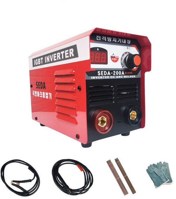 SEDA 가정용 전기 아크용접기 세트, 1세트, SEDA-200A UP 아크 풀세트(실속형)