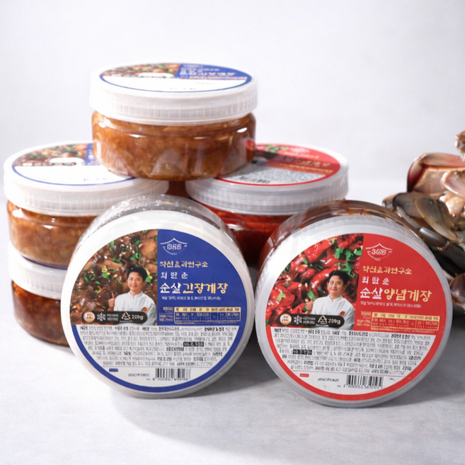 [밥도둑] 약선요리연구소 최만순 순살게장 꽃게장 순살양념 간장게장, 6개, 120g