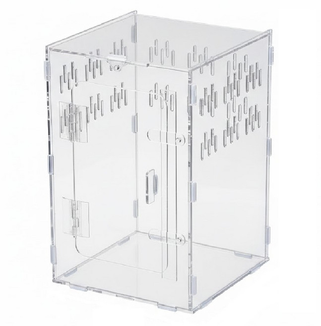 캐릿비 천장열리는 피그미다람쥐 도마뱀 아크릴 사육장, 1개, 30*30*45cm