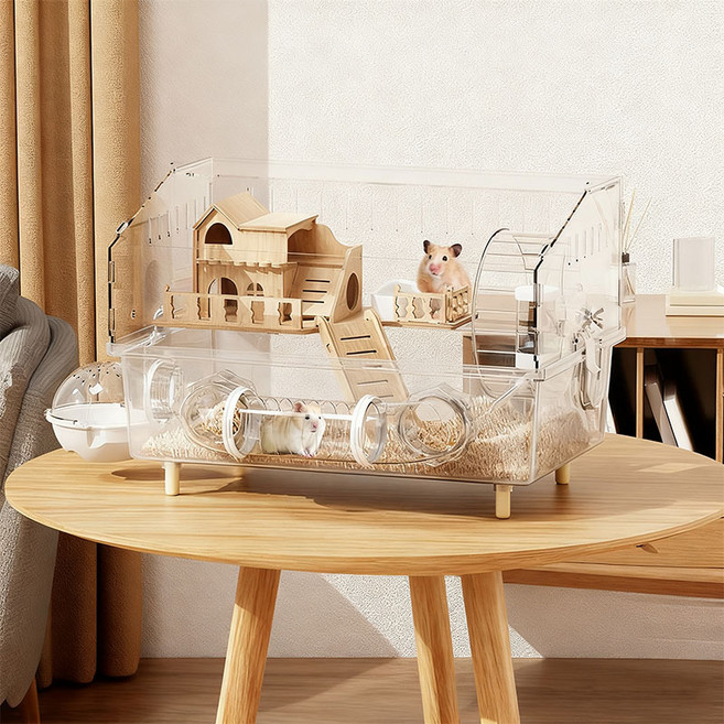 EVIO 햄스터 집 케이지 아크릴케이스 ZH-CW0023, 1개, 투명해요