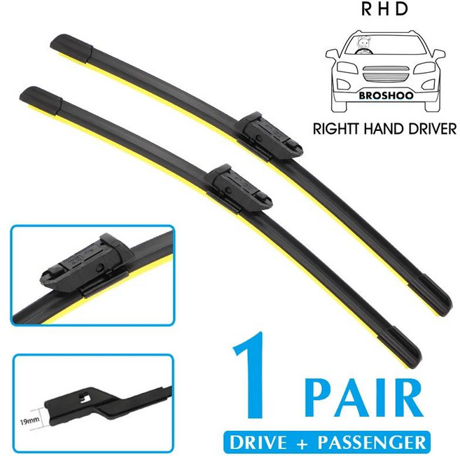 창닦기 푸조 5008 32 "+ 28" R 2009-2016 용 자동차 실리콘 와이퍼 블레이드 앞 유리 창 세척 버튼 암, 02 Right Steering 3228R