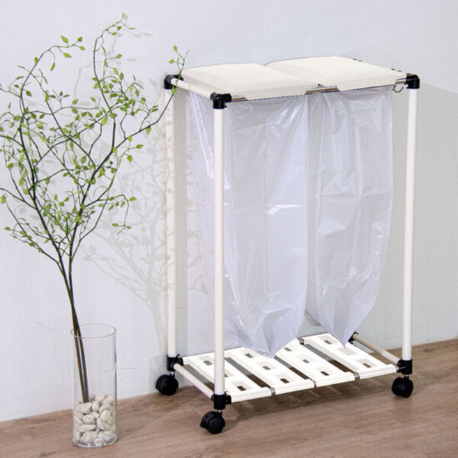 이지핏 분리수거함 리치 3구4구 아이보리 (가림막X), 리치 3구 아이보리(가림막X)