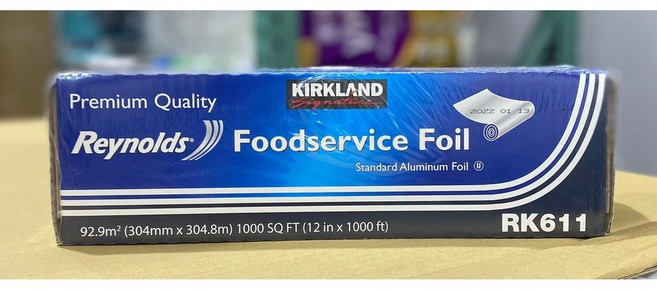Kirkland Signature Reynolds 美式賣場 食品級鋁箔紙 30.4公分 x 304.8公尺, 1個, 貨運宅配, 304.8m