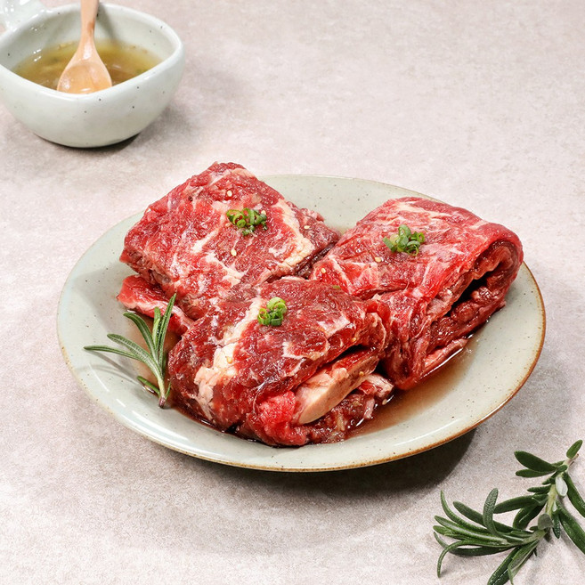 일품진 서서갈비 양념 소갈비 포갈비, 3개, 500g