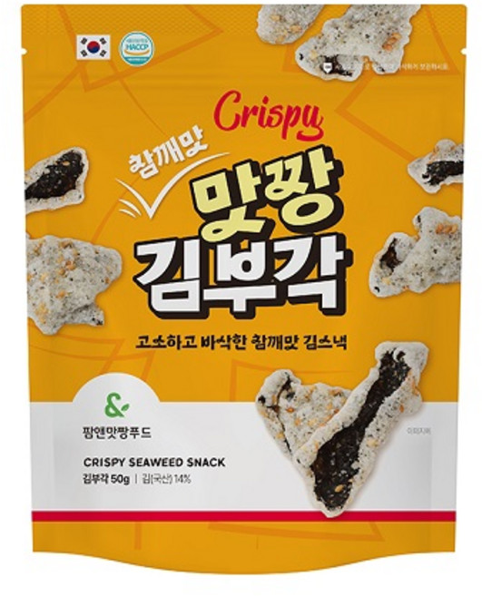 스위트영 참깨맛 맛짱 김부각 김스낵, 50g, 5개