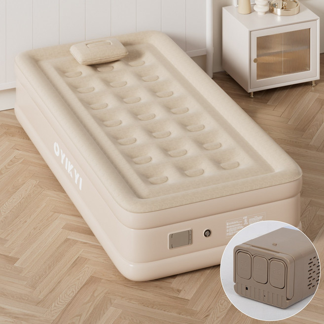 오이키 에어매트 캠핑 매트리스 에어펌프 내장 높이 25/40cm