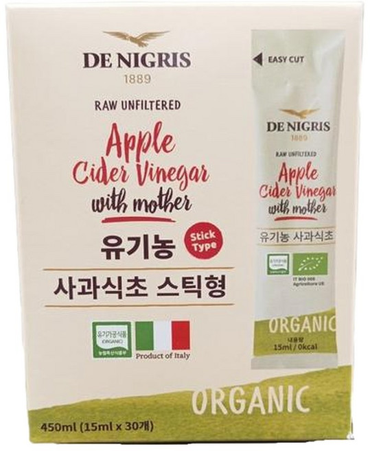 데니그리스 유기농 사과식초 스틱형 30p, 450ml, 1개