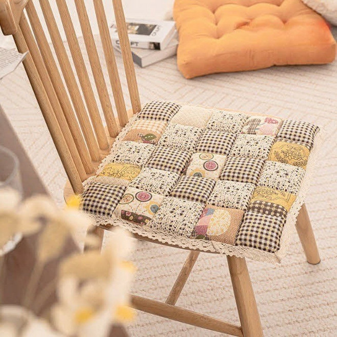 우아한클릭 사계절 면 식탁 의자 끈 쿠션 방석 미끄럼방지