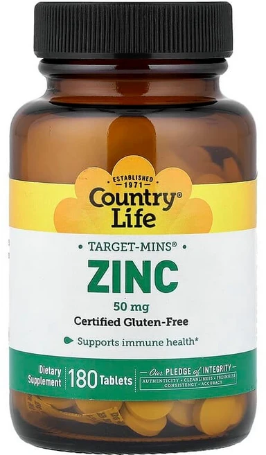 Country Life Target-Mins® 아연 50mg 180정 CLF-02521, 컨트리 라이프 Country Life, Target-M, 1개 - 쿠팡