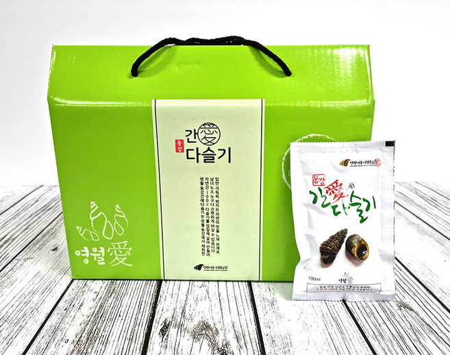영월 다슬기즙 올갱이 액기스 건강즙 100% 자연산 100ml 30포 + 깐 다슬기 증정, 30개