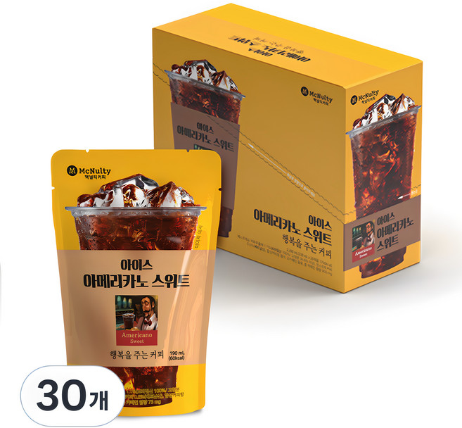 McNulty Coffee 袋裝冰美式咖啡, 190ml, 30個