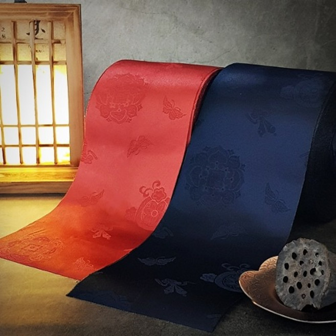 10cm폭 전통 궁중 한복원단리본 / (2color)