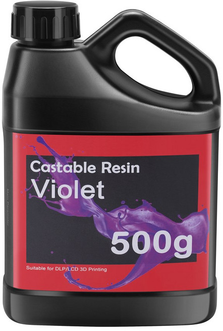 EZY 높은 송진 3D 프린터 UV 경화 쉬운 캐스터블 LCD 석고 캐스팅용 고정밀 500g, Violet 500g, 3) Violet 500g