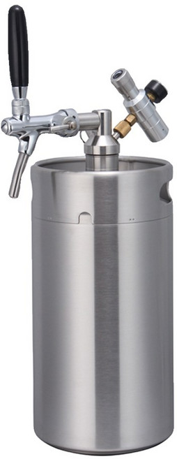 미니 케그 304 스텐 생맥주통 이중 보온 맥주 탄산음료 휴대용 스텐 텀블러, 304스테인리스원색, 5000ml