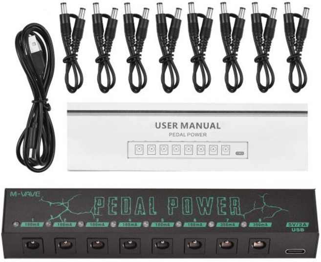 M-VAVE 페달 파워 기타 이펙터 전원 공급 장치 8 절연 DC 9V 100mah 또는 300mah 출력 액세서리, 1개