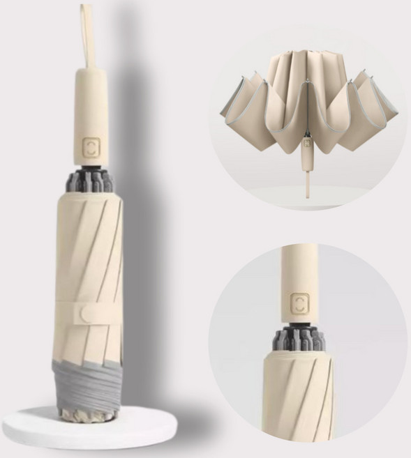 마이제이컴퍼니 바람에 강한 거꾸로 3단 자동 우산 양산