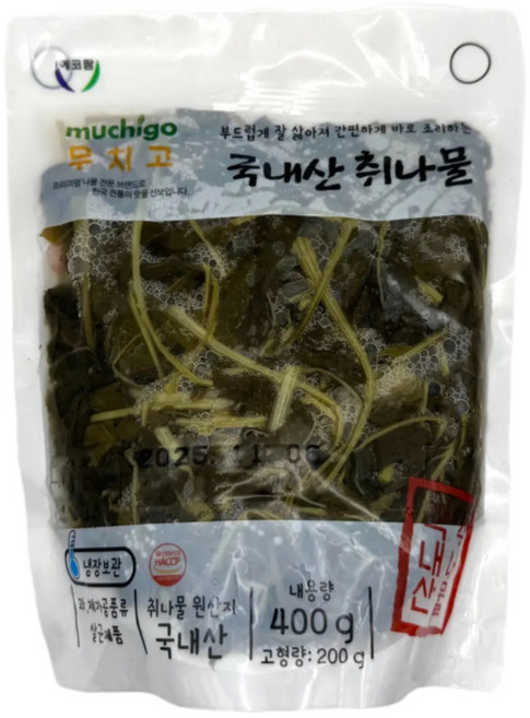 무치고 국산 삶은 취나물 400g 국내산 데친 자숙 취나물 나물, 1개
