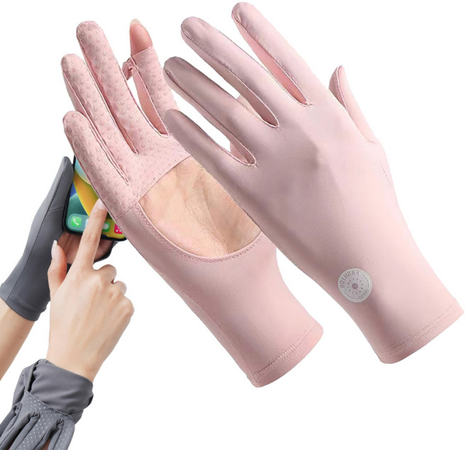 오픈형 쿨장갑 자외선차단 손바닥파지 -5 냉감 등산 운전 골프 여름 장갑, 블랙, 1개