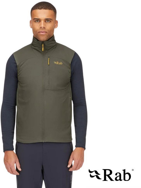 Rab Xenair Alpine Light 化纖背心 QIP19 男款 輕量保暖 透氣舒適 高領防風, LKH 淺卡其