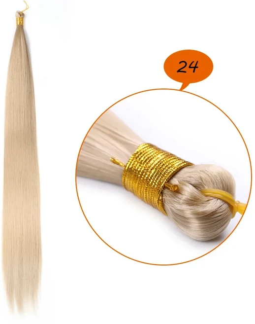 22 인치 스트레이트 브레이드 헤어 익스텐션 실키 번들 Pre Stretched Braiding Hair Smooth 합성, 01 22인치, 01 1Pcs, 02 24