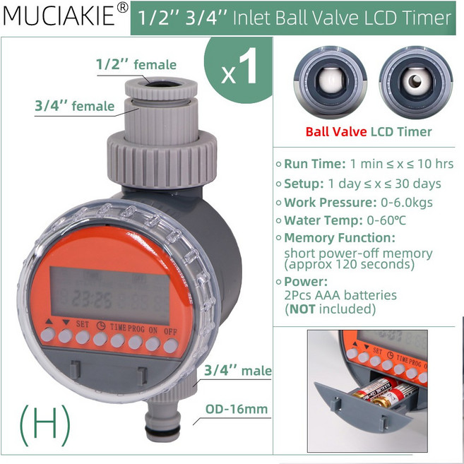 조절 가능한 물방울 스프링클러 밸브 화분 관개 8 원예 키트 도구 시스템 30 온실 50M 세트 급수, H