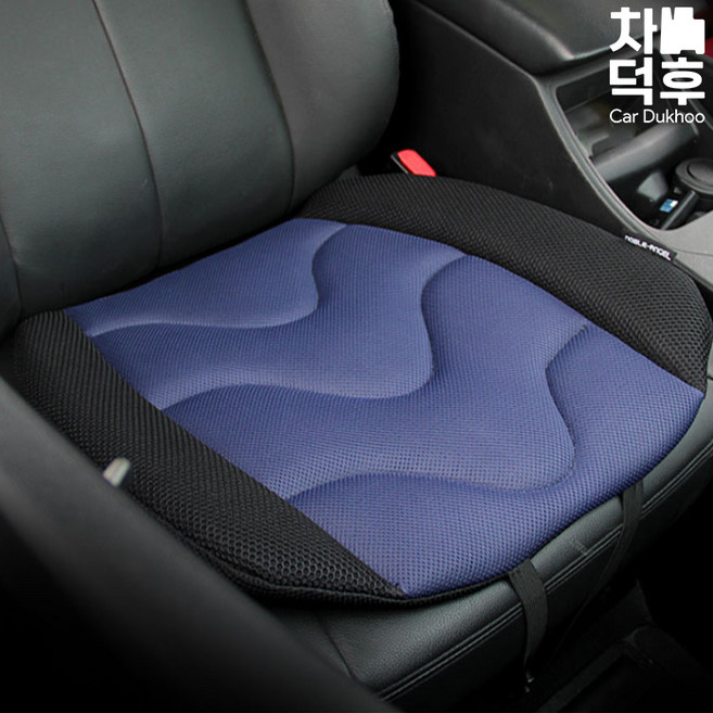 차덕후 자동차 노블엔젤 레드라인 와이드스포티 차량용 사계절 방석, 그레이, 1개