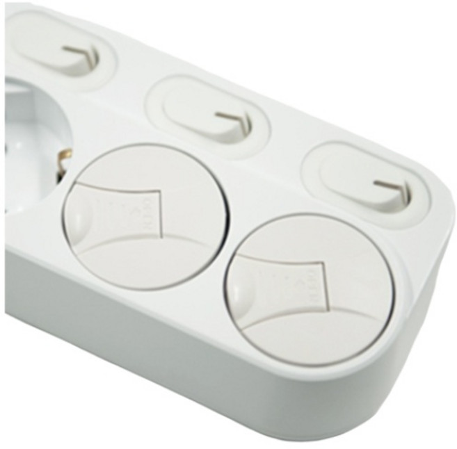대성 멀티탭 콘센트 전기소켓 안전커버, 화이트, 40개