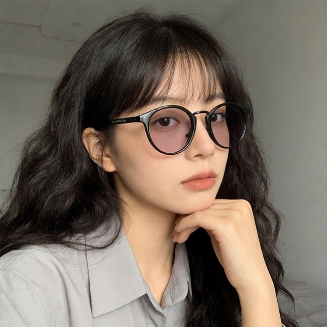 FEISEDY UV400 자외선 차단 선글라스 초경량 라운드 남녀공용 데일리 B1172