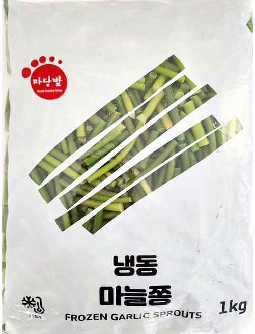 마당발 냉동 마늘쫑/ 간편조리 밑반찬 볶음 무침 장아찌 고기구울때, 1개, 1kg