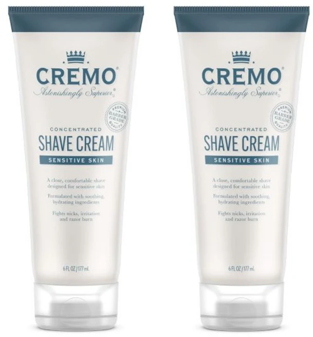 크레모 남자 남성 그루밍 쉐이브 쉐이빙 면도 크림 쿨링 177ml 2개, 센서티브 - 쿠팡