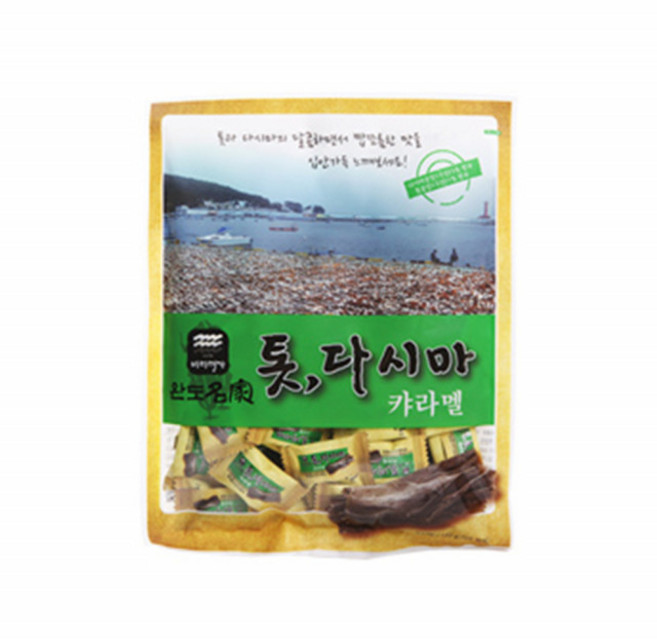 완도명가 다시마 캬라멜 캐러멜 사탕 간식 캔디 후식용 입가심 영양젤리 180g 3봉