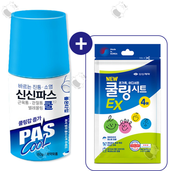 신신제약 바르는 신신파스 쿨연고60g 물파스, 1세트, 1개입, 신신파스쿨연고+쿨링시트4매