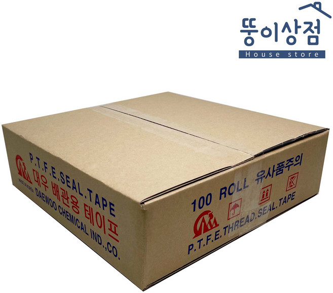 국산 대우 테프론 테이프 일반 100개 포장 박스, 1세트