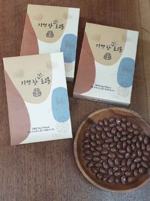 가평잣 밀크 다크 새싹보리 초코볼, 밀크초코볼, 1개