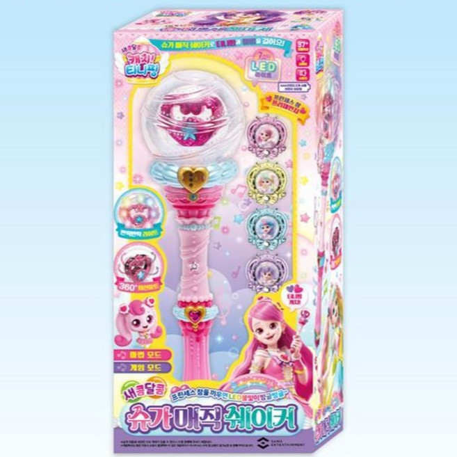 [에스에이엠지] 새콤달콤 캐치티니핑 새콤달콤 슈가매직쉐이커 시즌4 요술봉, 1개