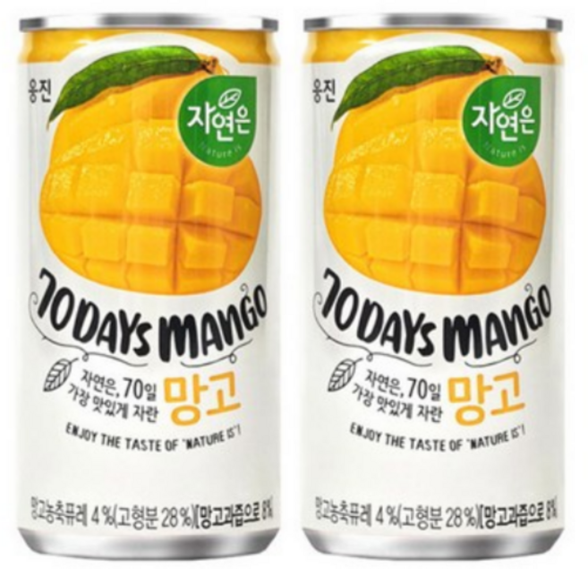 자연은 망고 캔, 30개, 180ml