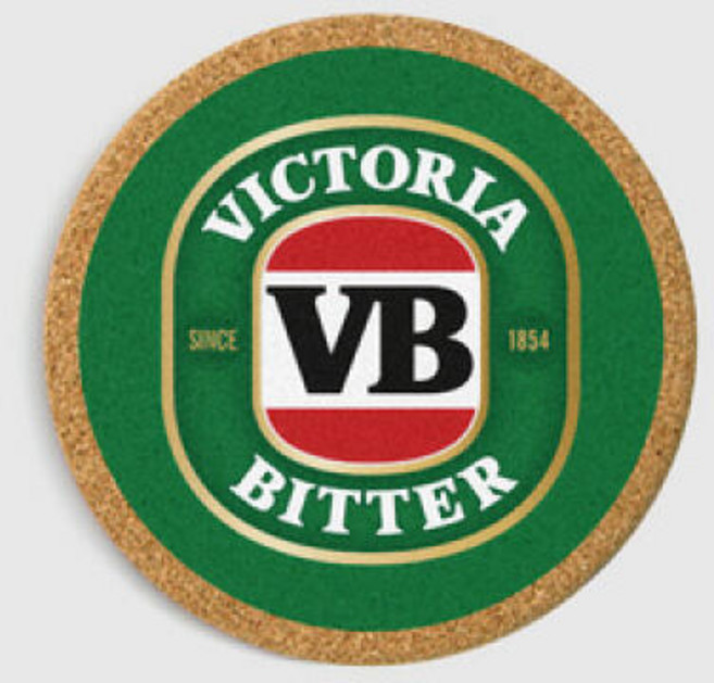 아트박스/모두의팩토리 두께10mm 아시아 맥주 화이트 로고 코르크 컵받침, 57.포엑스, 1개