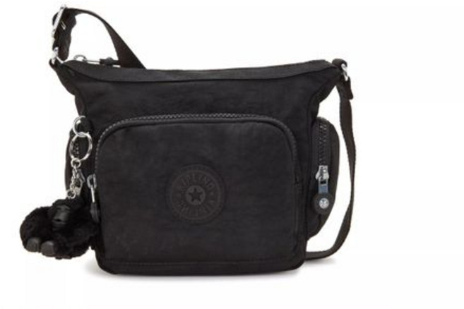 Kipling Gabbie 미니 프린트 크로스 바디 백 블랙 느와르. 11L x 7.5H x 3.25D