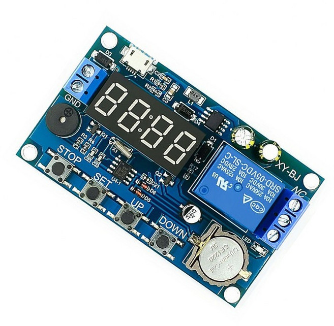 XY-BJ 定時開關模組 1路 計時/延時繼電器模組, 1個