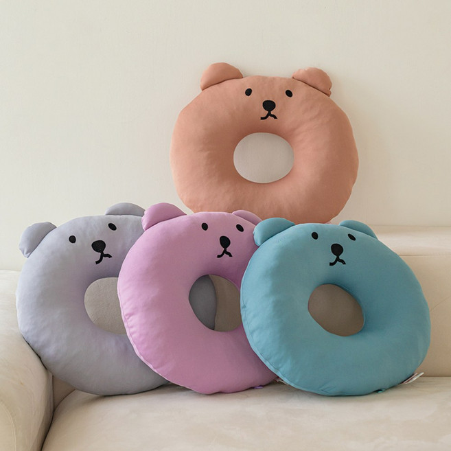 튼튼맘스 베어리 잇더 도넛 방석, 자색고구마라떼도넛, 1개